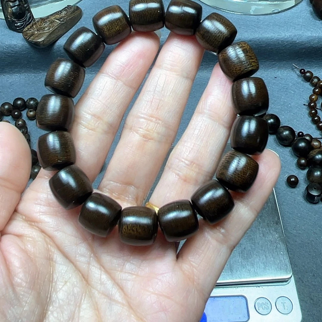 沉香手串芽庄白棋1.2