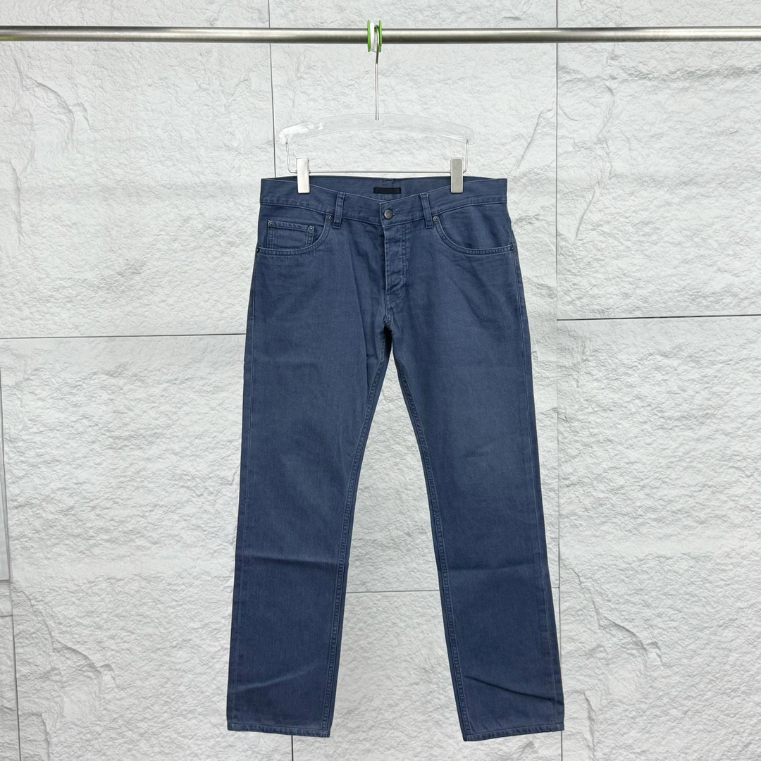 99新 Prada/普拉达 32码/蓝色隐藏拉链开合口袋牛仔裤/18167224