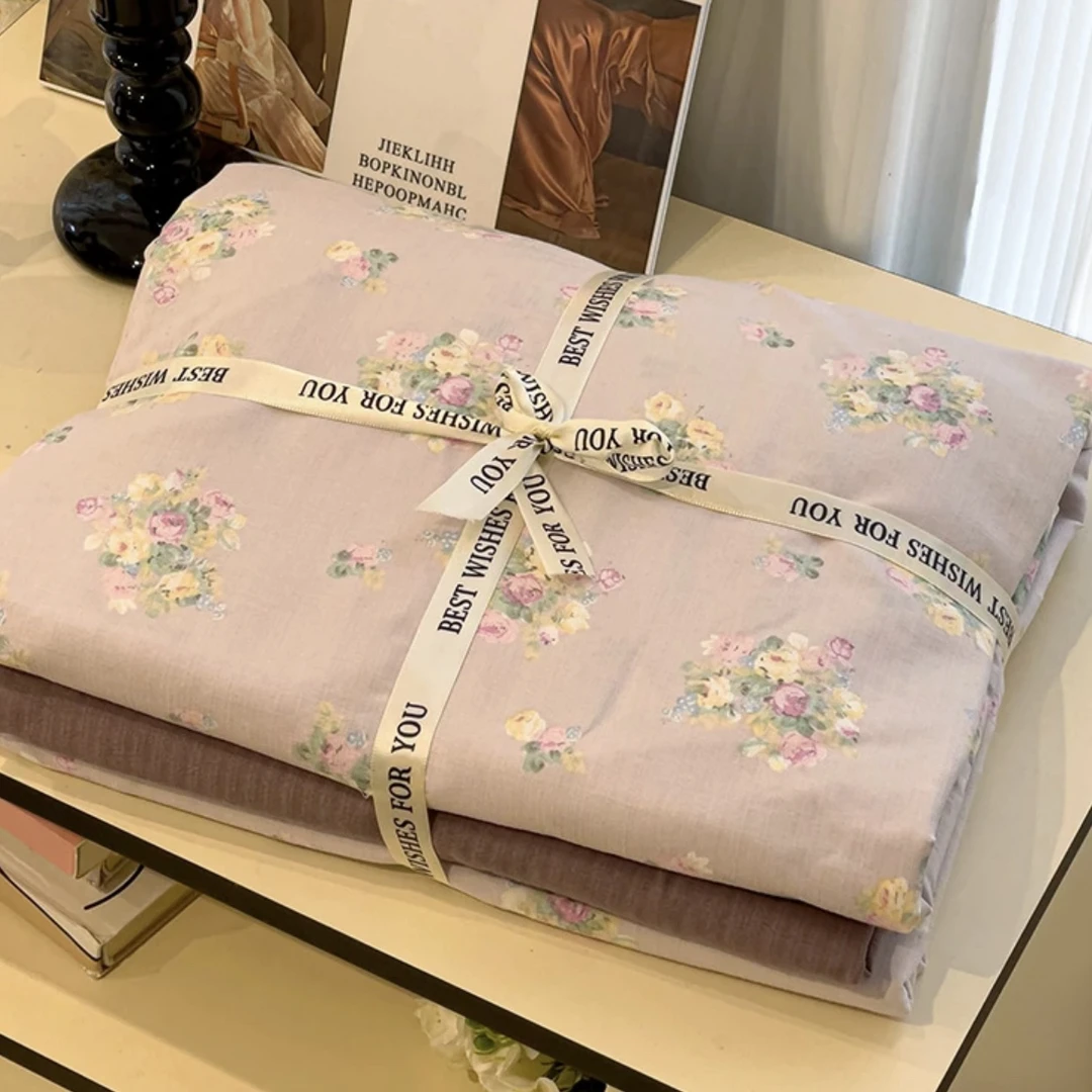 【春意被套】磨毛双层纱被套 田园小碎花