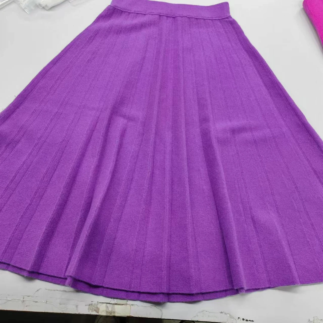 2024秋冬新款【炸总精选】纯羊绒褶子裙Y11113