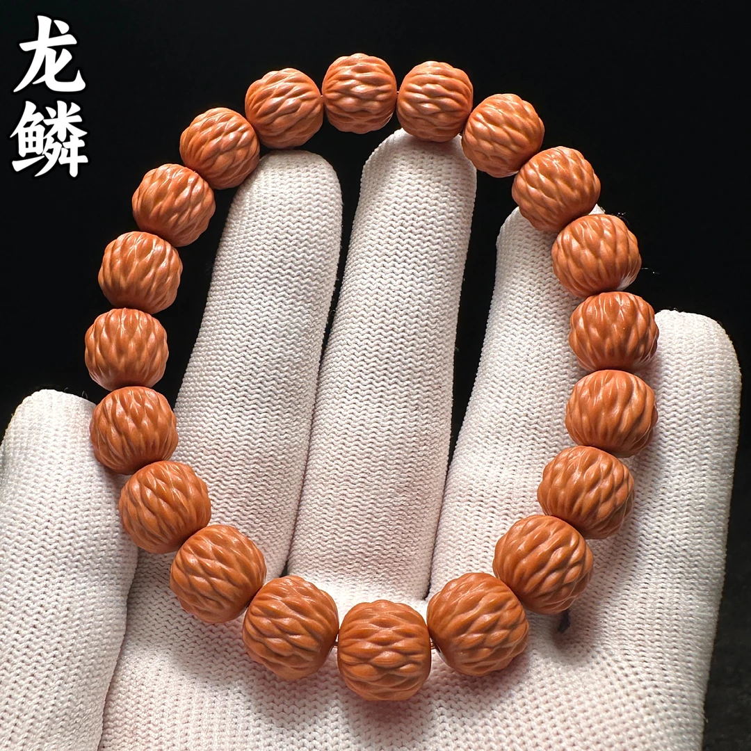 龙鳞猴头手串高端收藏级小尺寸原皮文玩核桃雕刻精品男款手链女士
