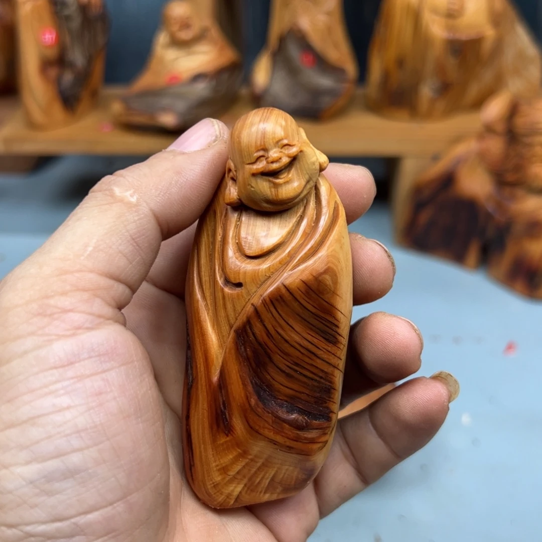 周***木崖柏木摆件手把件