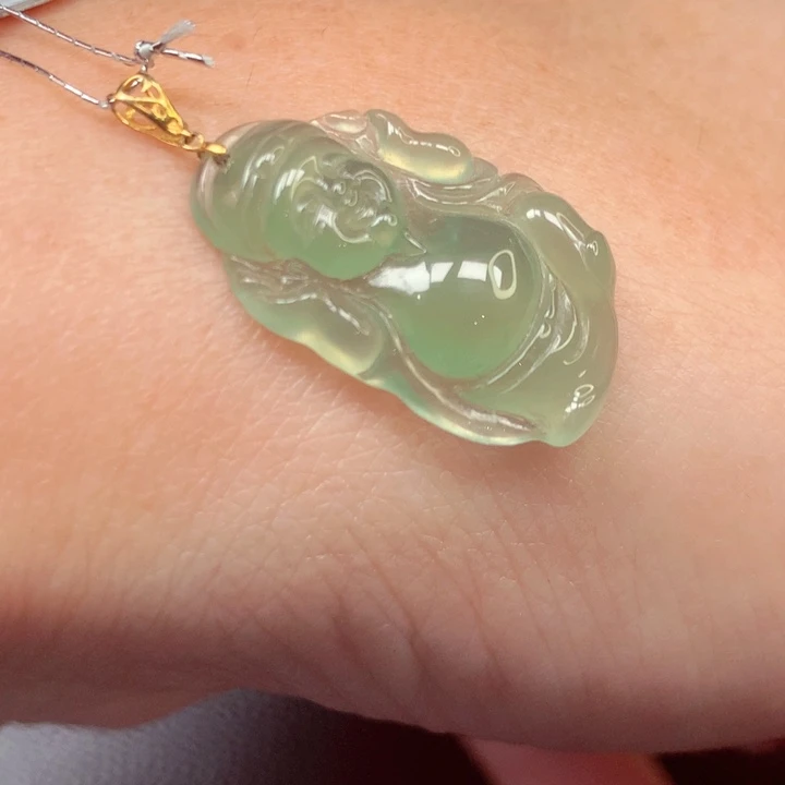 定制翡翠18K金镶嵌翡翠