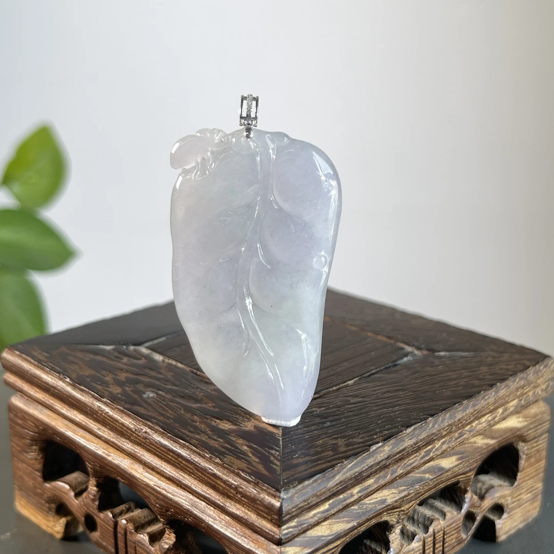 JCB10-83 天然翡翠缅甸A货 18K扣大业有成