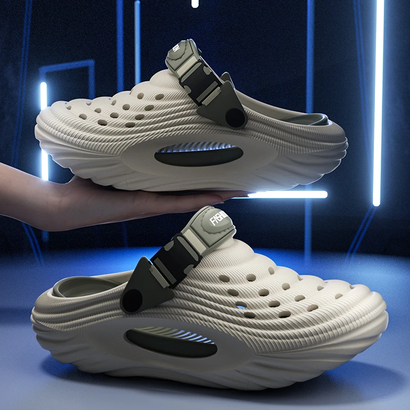 洞洞鞋男款夏季外穿2025新款踩屎感包头拖鞋男士两穿户外沙滩凉鞋