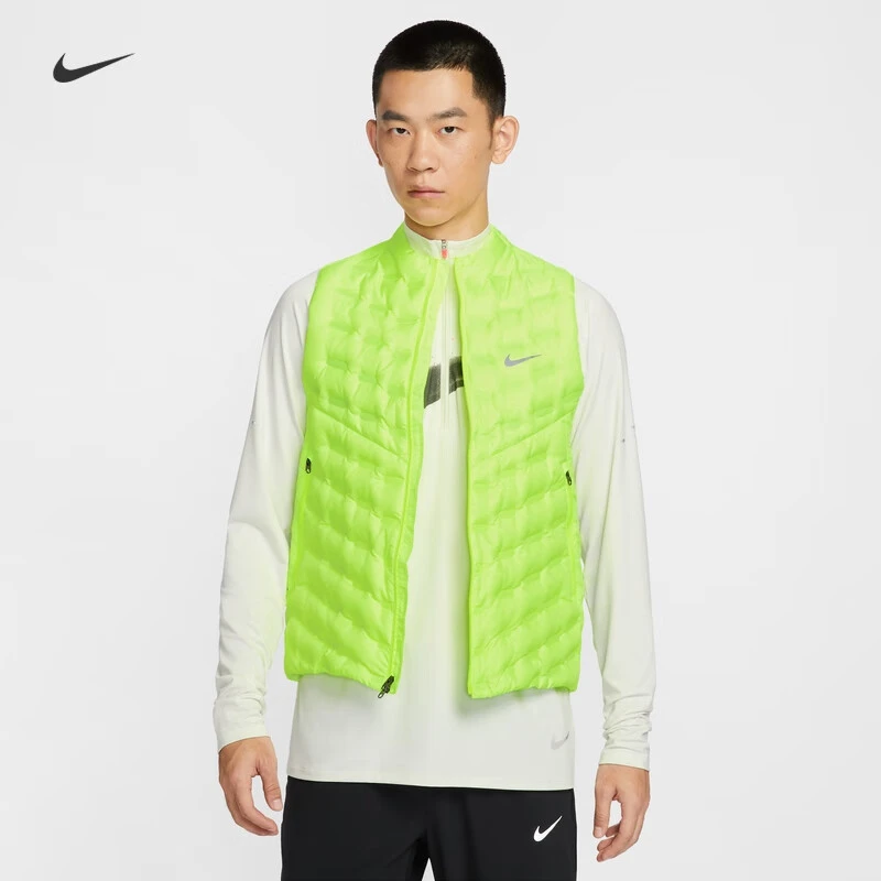 【滔搏联动】NIKE 男子透气跑步羽绒马甲THERMA-FIT ADV FB7543-702