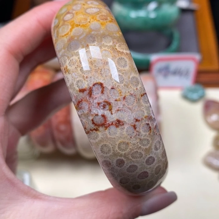 硅化珊瑚（珊瑚玉）手镯未镶嵌59.7