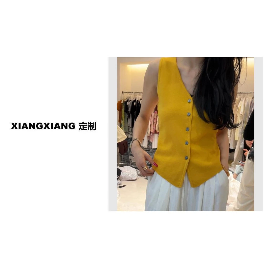 香香老板娘定制V领五扣上衣#7171