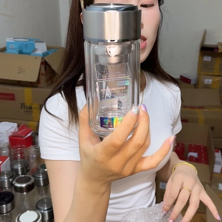 高硼硅玻璃盖子款钢盖200口袋杯