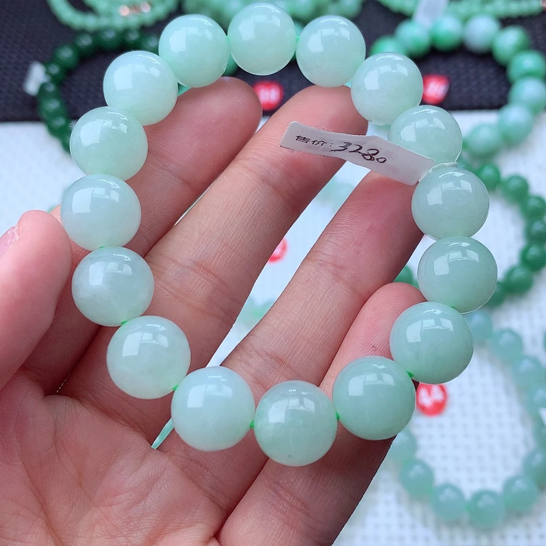 翡翠未镶嵌毛衣链卡12.7