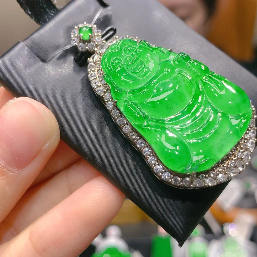 【闪购商品】颈饰银S925镶嵌翡翠4柒姐