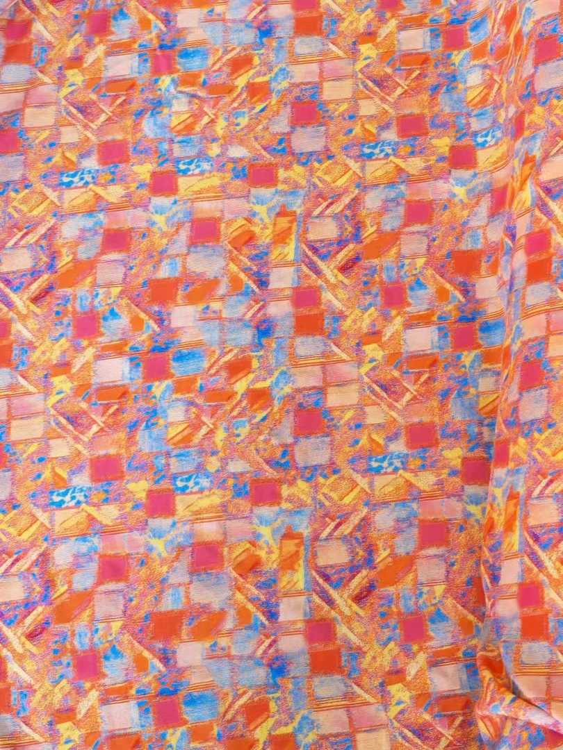 【木棉.彩色菱形格】新款木棉布料，不支持七天无理由