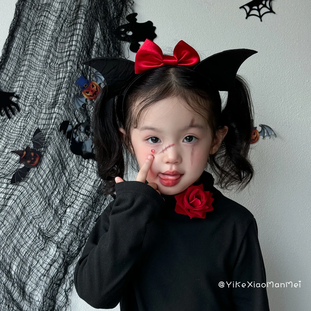 万圣小魔女 万圣节可爱蝴蝶结儿童发箍女童头饰宝宝女孩头箍发饰