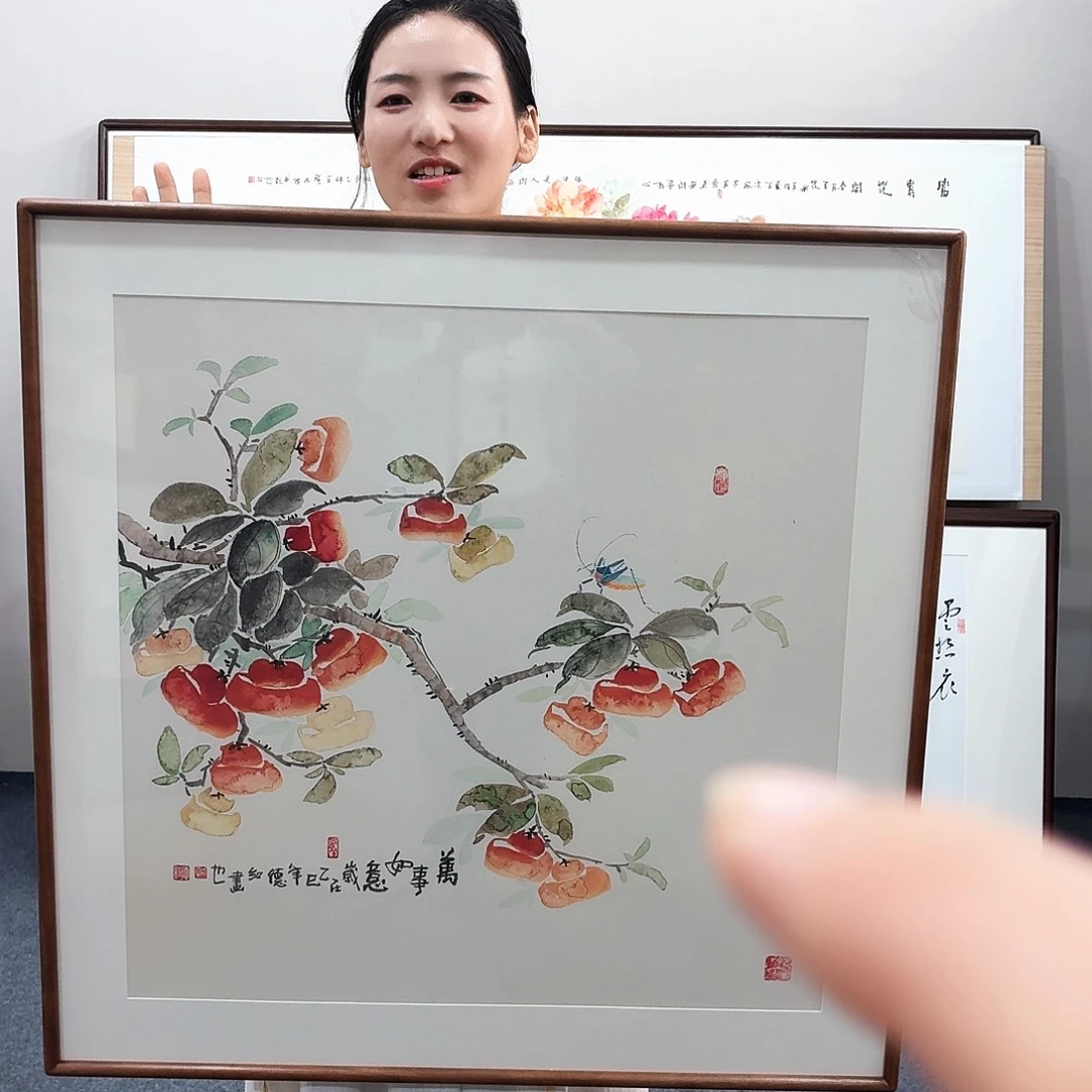 国画手绘作品80×80尺寸