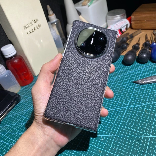 适用华为MateX7手机壳高档定制真皮x6典藏版简约商务轻薄防摔后壳