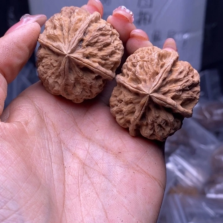 把件文玩核桃云南野生铁核桃163号40mm