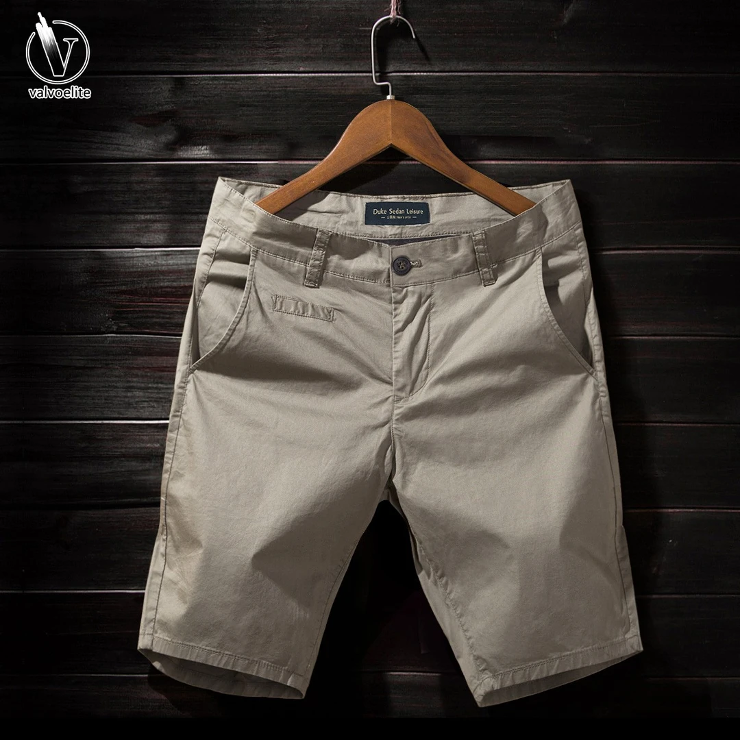 VALVOELITE夏季薄款休闲短裤男宽松商务中裤马裤三件套男款户外