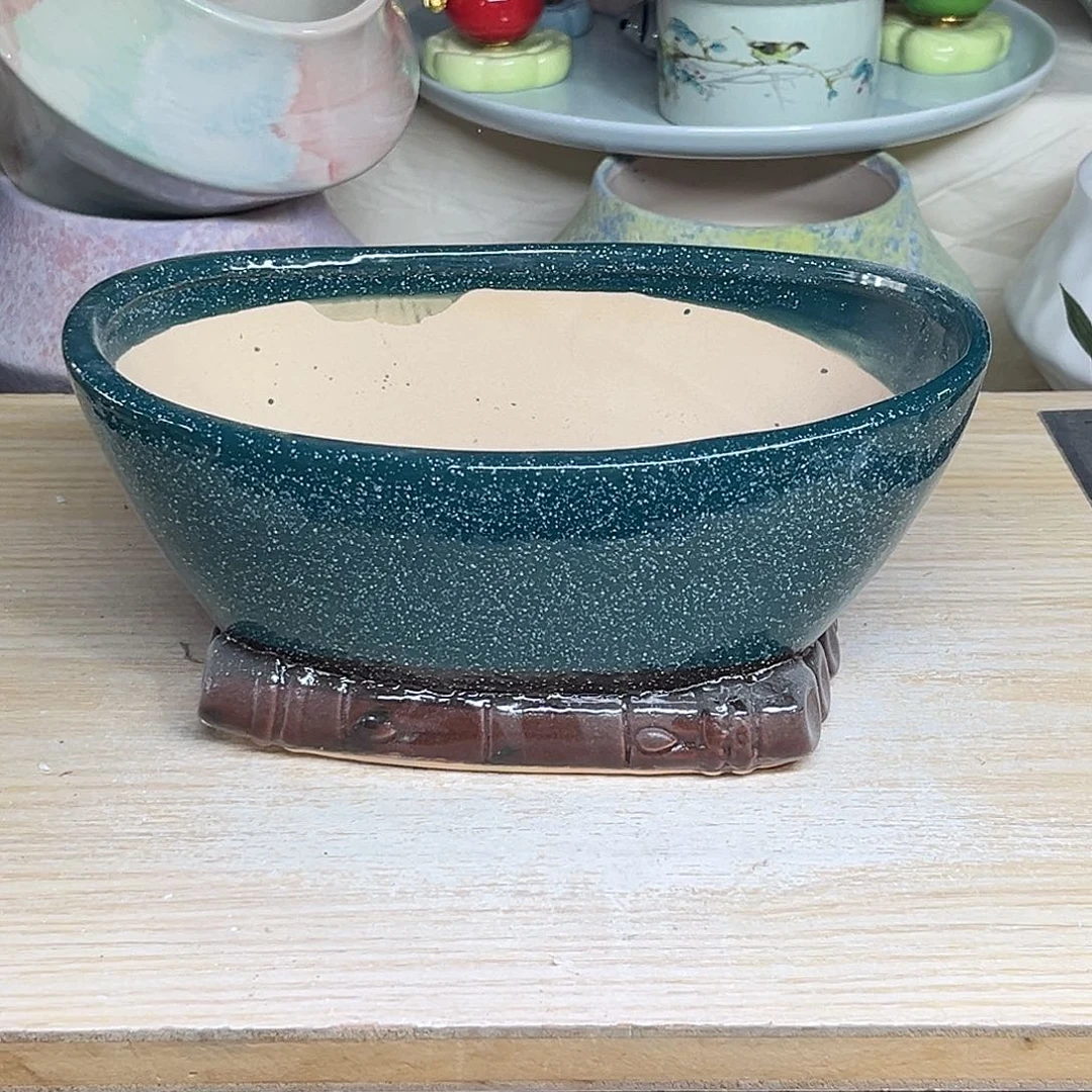 陶瓷绿植多肉微瑕花盆外口径：20*12*8