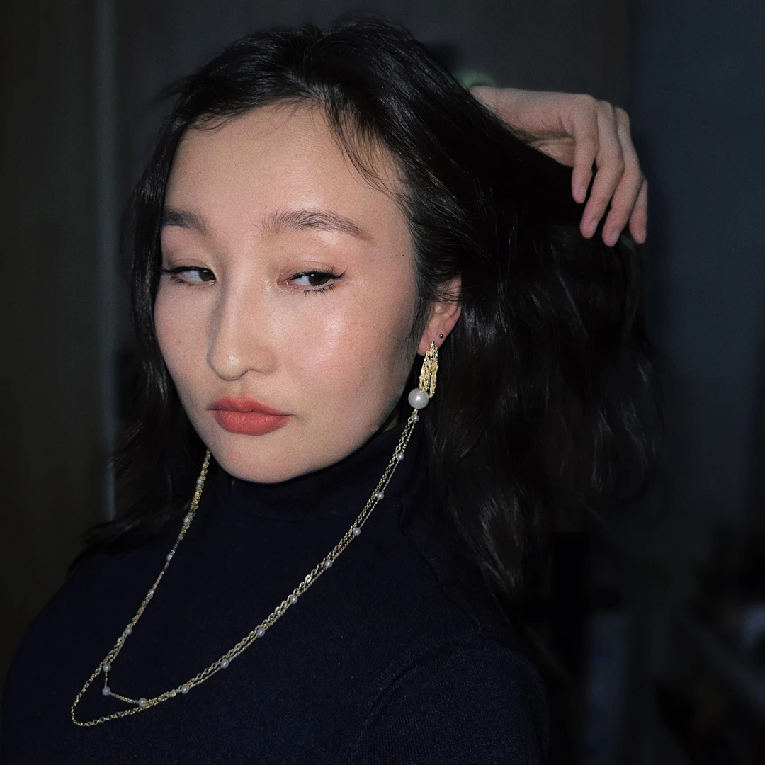 铜合金仿珍珠耳饰 金色长耳环 民族风 不过敏不掉色