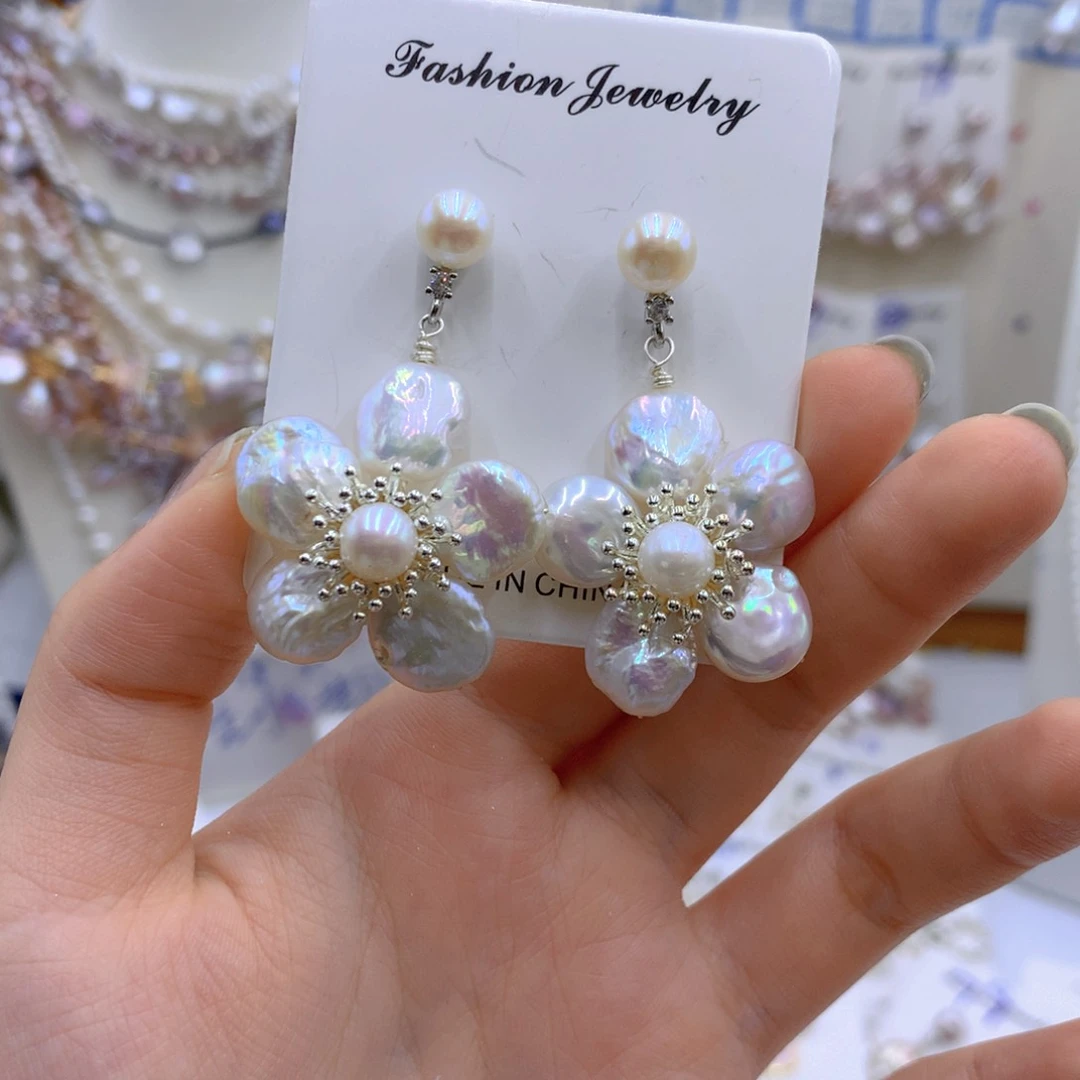 淡水珍珠颈饰银S925镶嵌