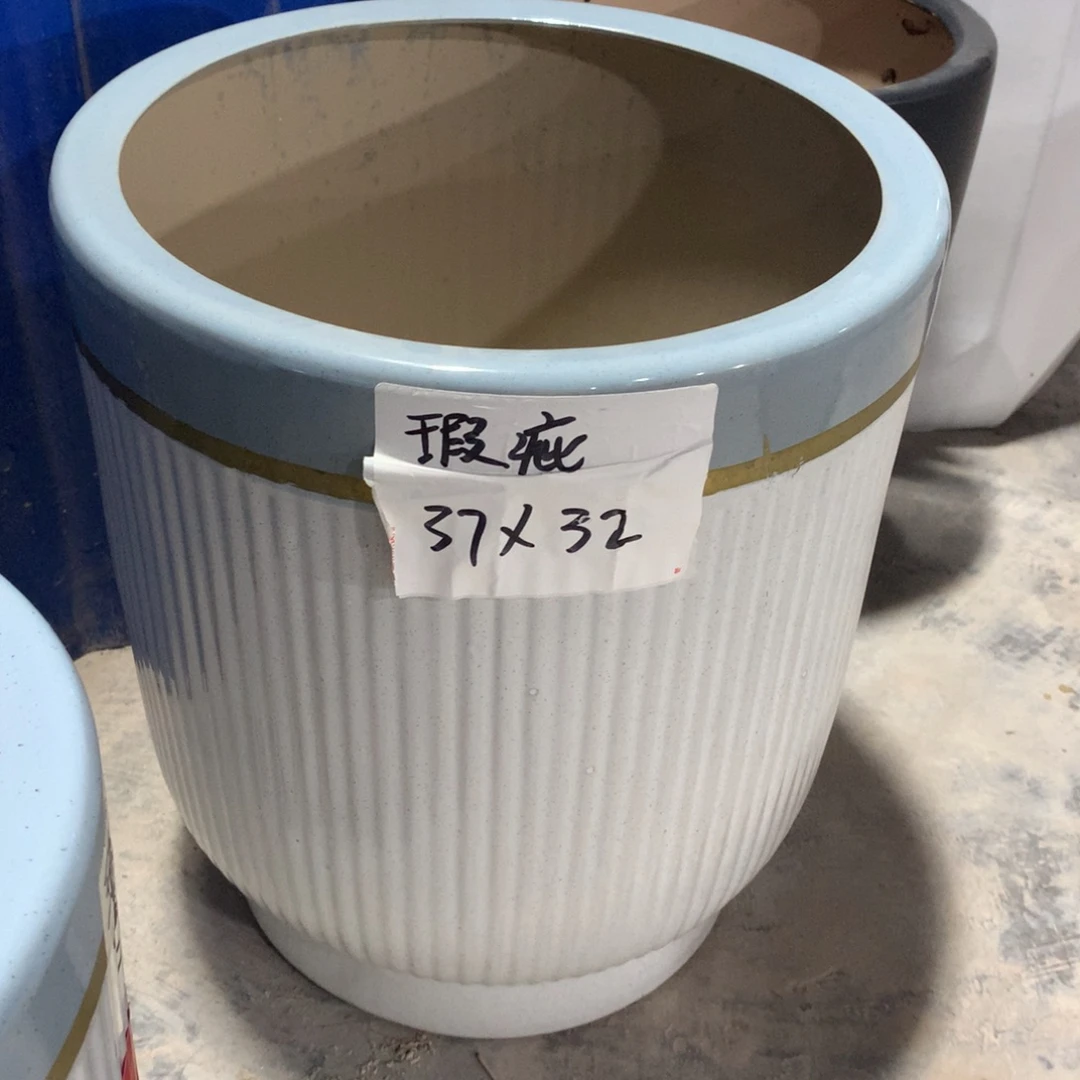 微瑕高温陶瓷花盆