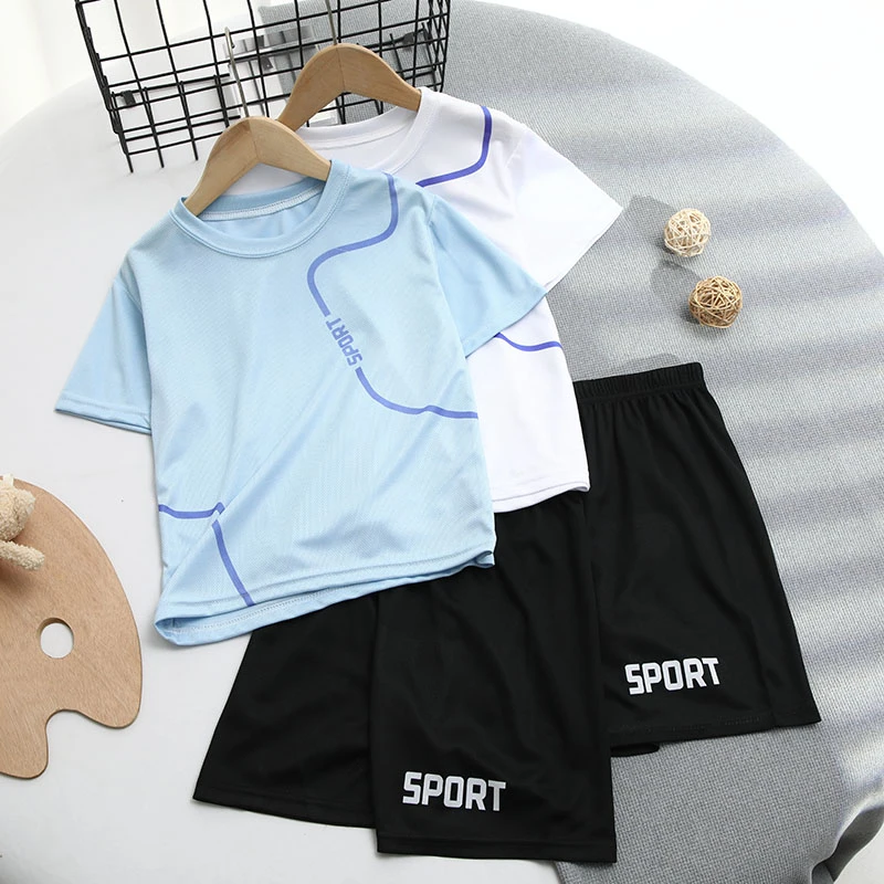 速干透气12-15岁男童夏装套装新款儿童运动夏季童装