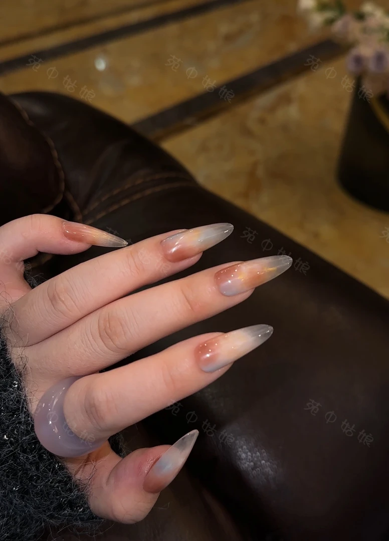 【落霞】满手晕染-纯欲气质显白-苑中姑娘纯手工穿戴甲