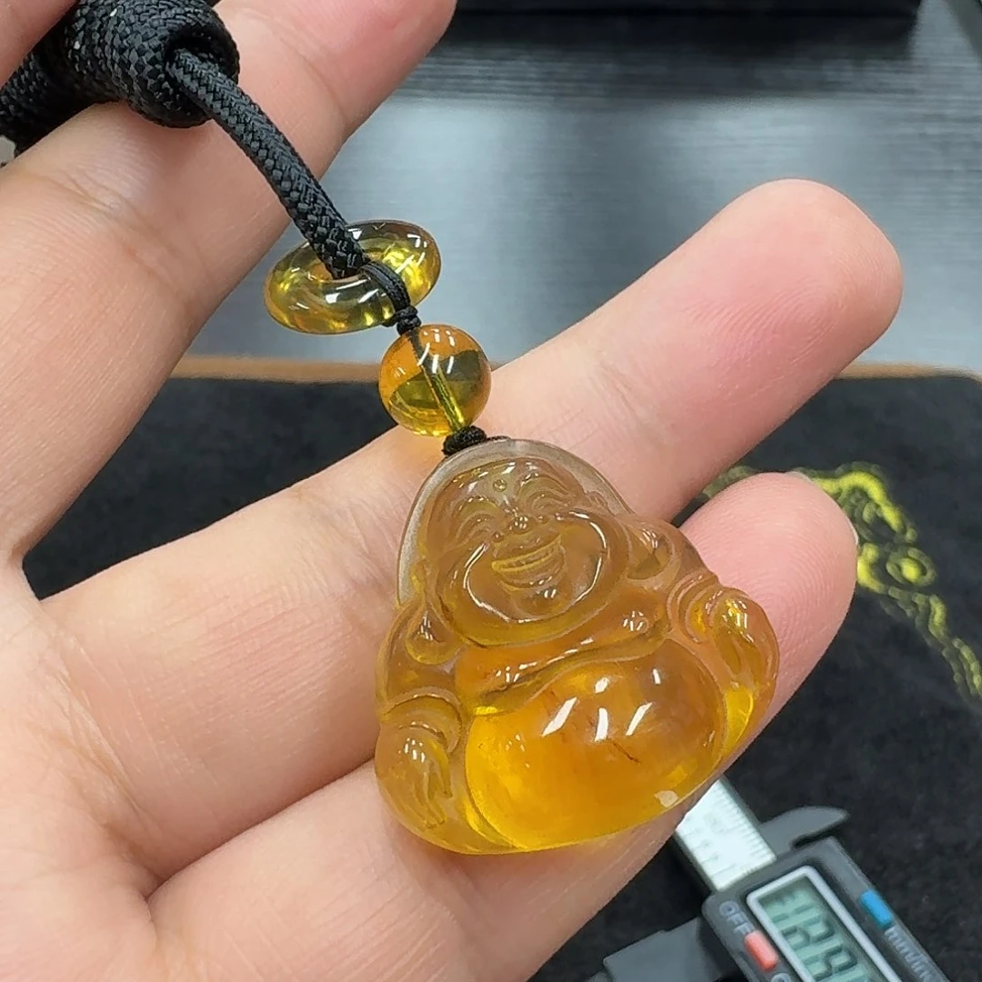 未镶嵌琥珀珠宝奇石蓝珀佛公