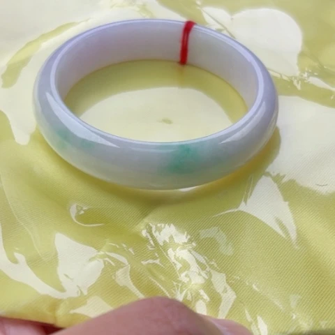 翡翠手镯未镶嵌正58无纹裂48小时鉴赏期