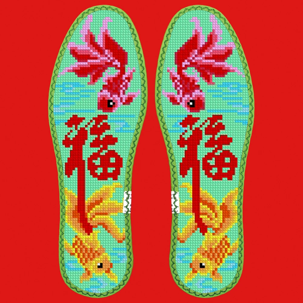 （S58510)11CT十字绣鞋垫正品套装现货现发（粉丝福利）