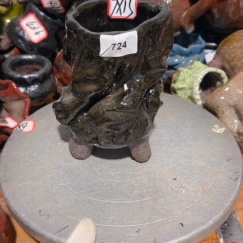 粗陶花盆手工花盆制作现在都