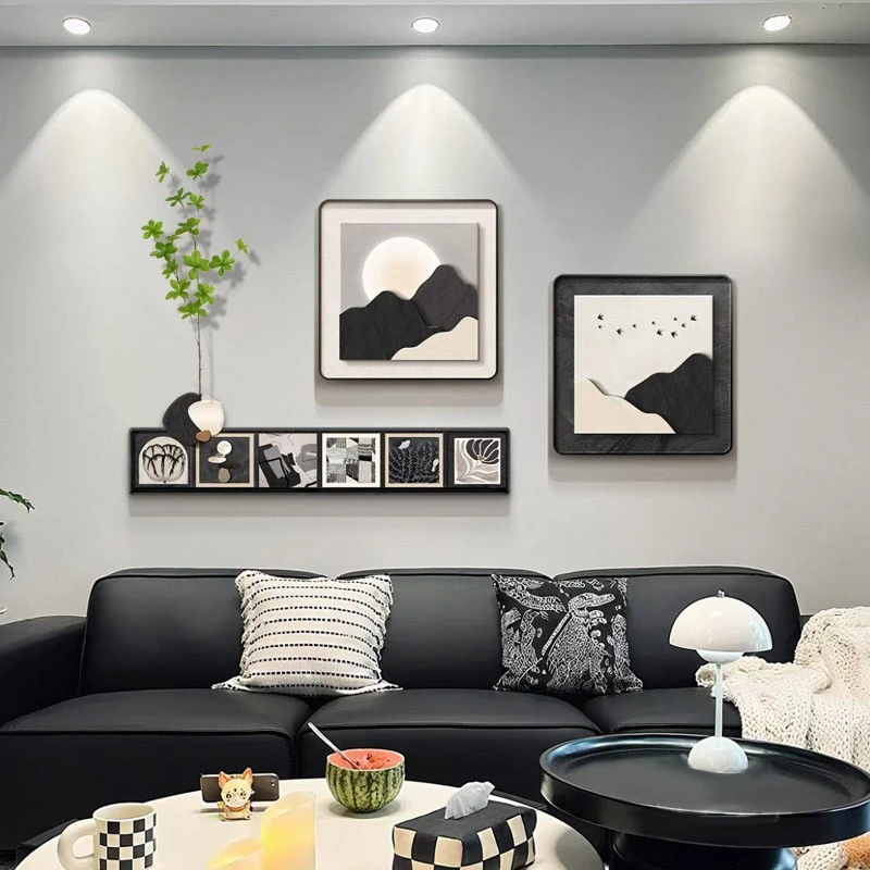 018/现代简约客厅装饰画时来运转餐厅组合画大气沙发挂画