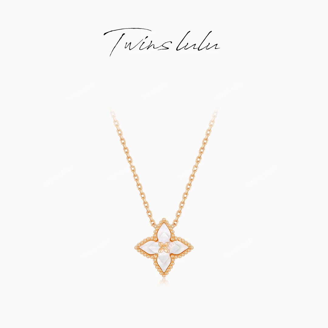 TWINS LULU 镀K金ins风简约大气精致高级感小众老花项链TSJ9780