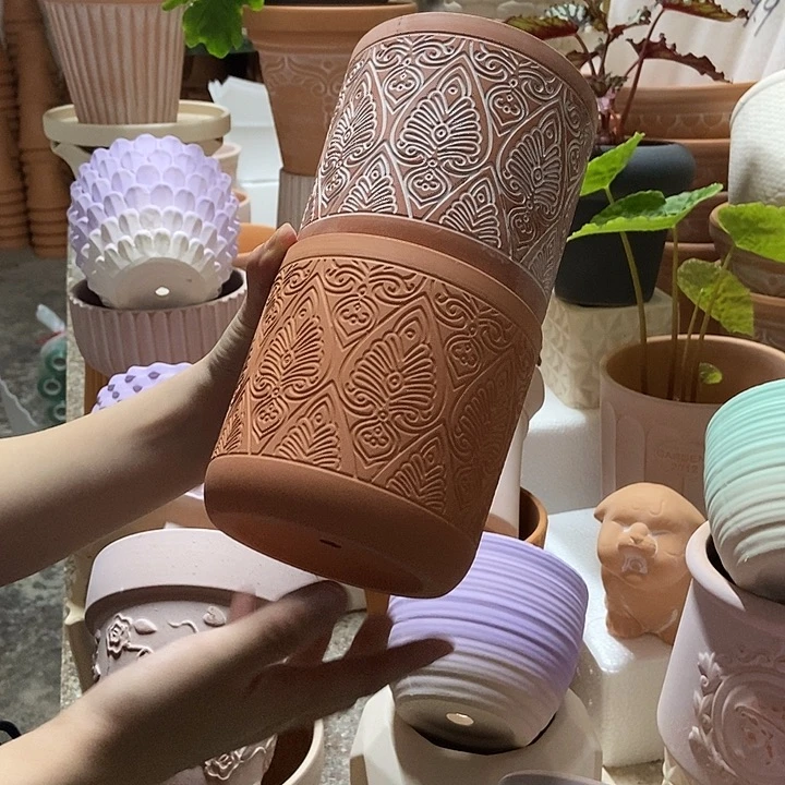 12×12几何直筒复古+红陶