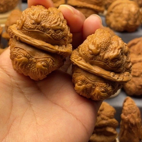 手串/手链核桃?**龙蝉蛤蟆头核桃雕刻核桃