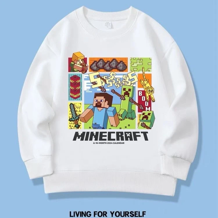 2025秋冬新款我的世界联名男童卫衣儿童休闲上衣男孩中大童装卫衣