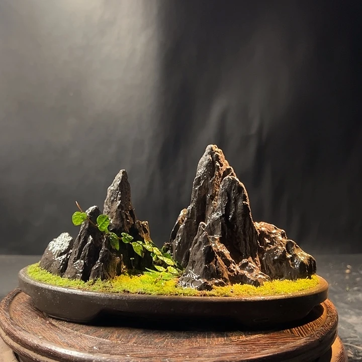 手工制作宋山石盆景009