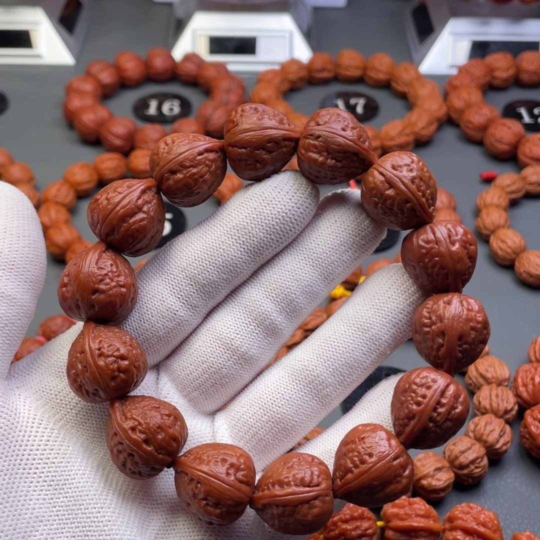 文玩核桃手串野生核桃桃心型秋子手串
