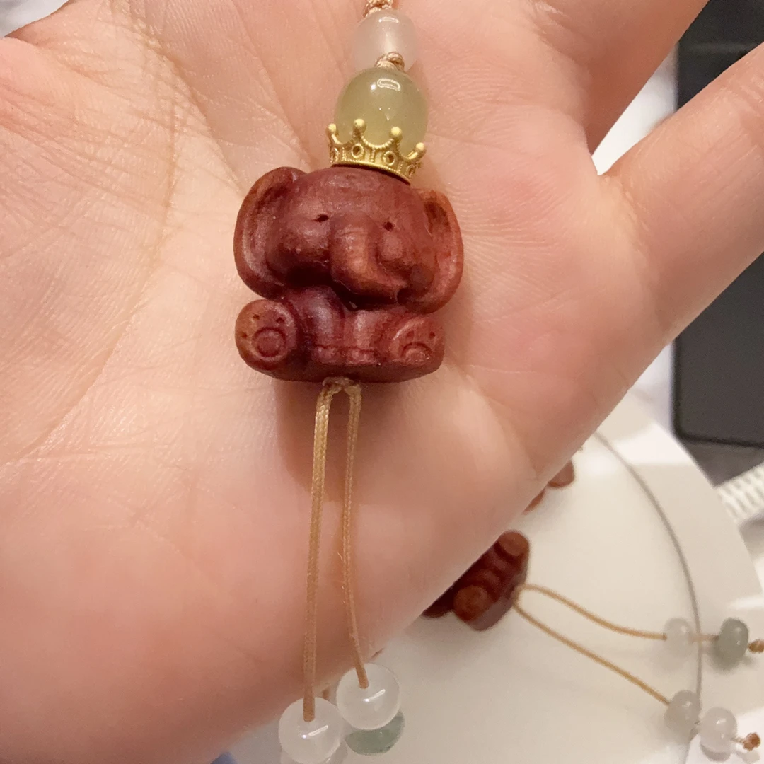 时尚高级简约可爱小象如意手机链子