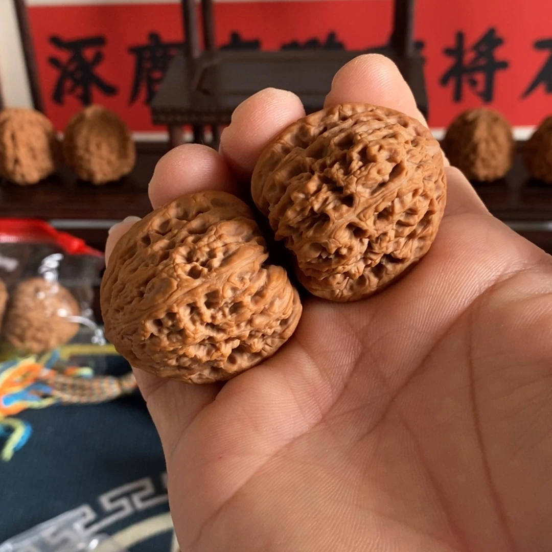 德***冰把件文玩核桃涿鹿南将