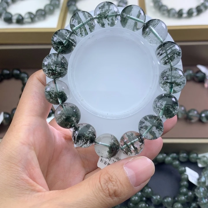 未镶嵌手链水晶绿幽灵