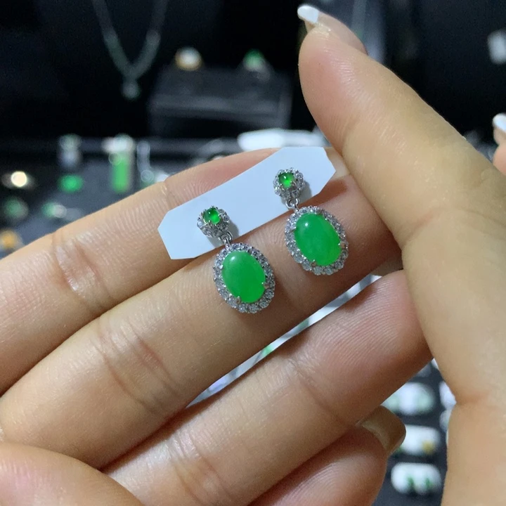 翡翠银S925镶嵌戒指