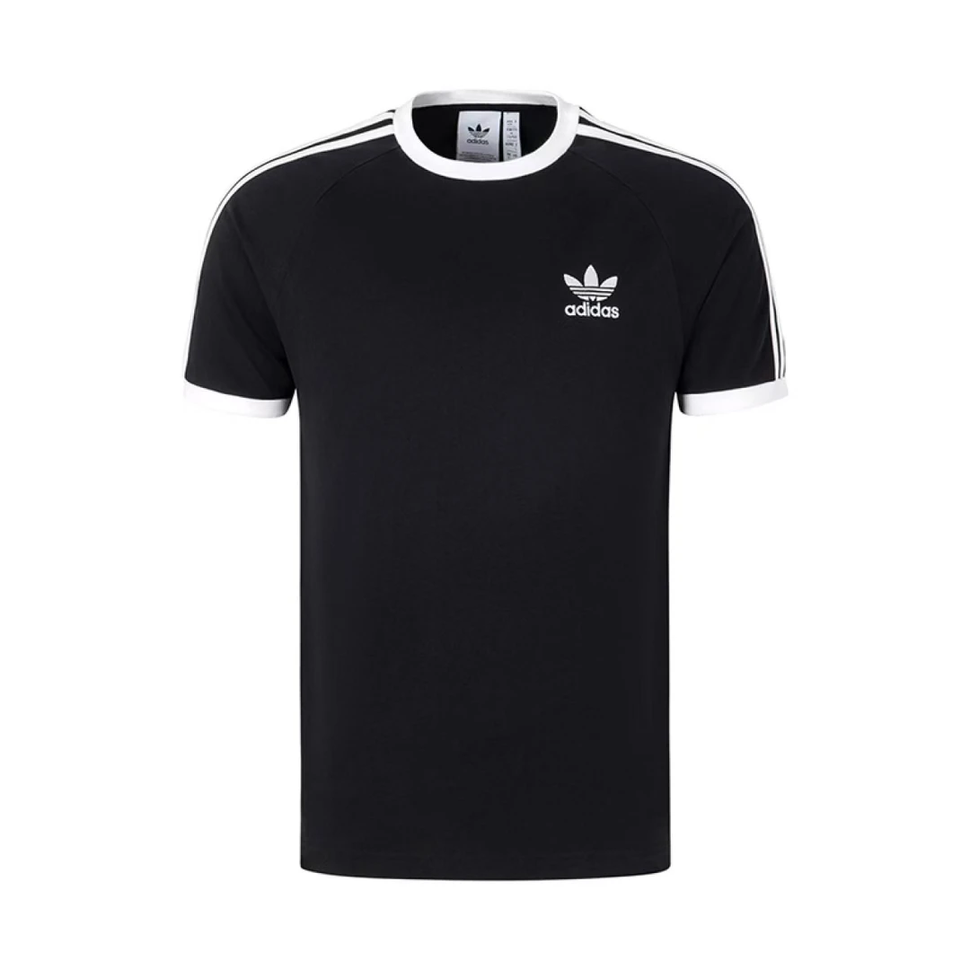阿迪达斯【廊坊万达】男子三叶草黑色运动时尚百搭款短袖 KB2459