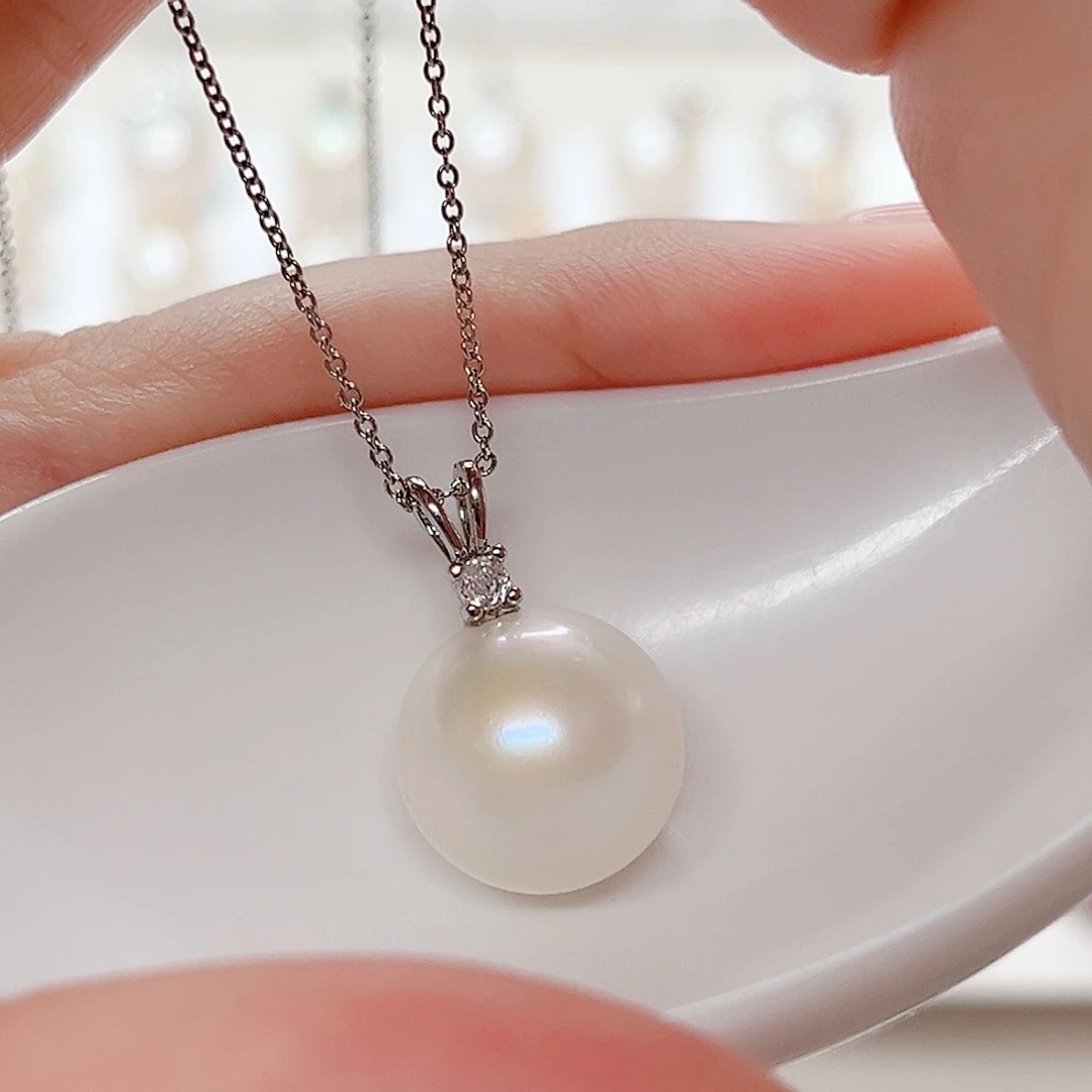 合金淡水珍珠吊坠(赠链)