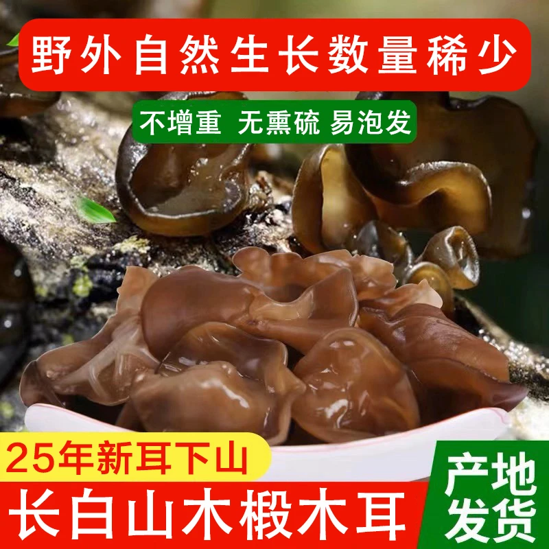 东北长白山木段木耳干货无根无沙软糯筋道 供销社