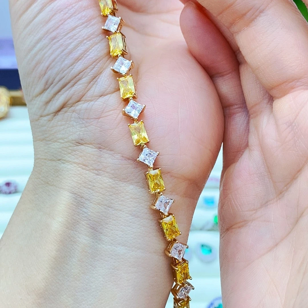 手链彩色蓝宝石未镶嵌