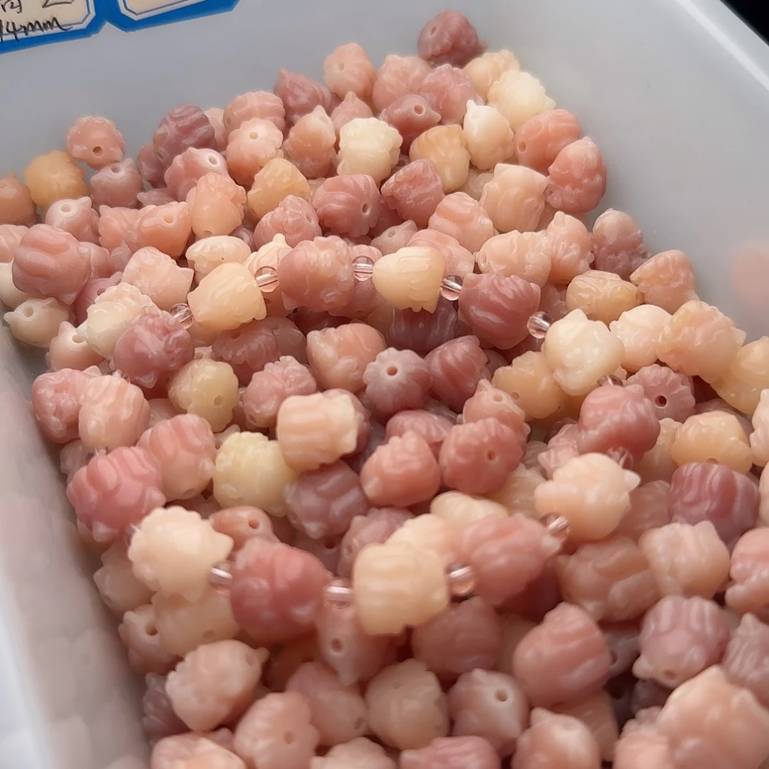 吊坠菩提根/象牙果20 颗粉色凤九 12