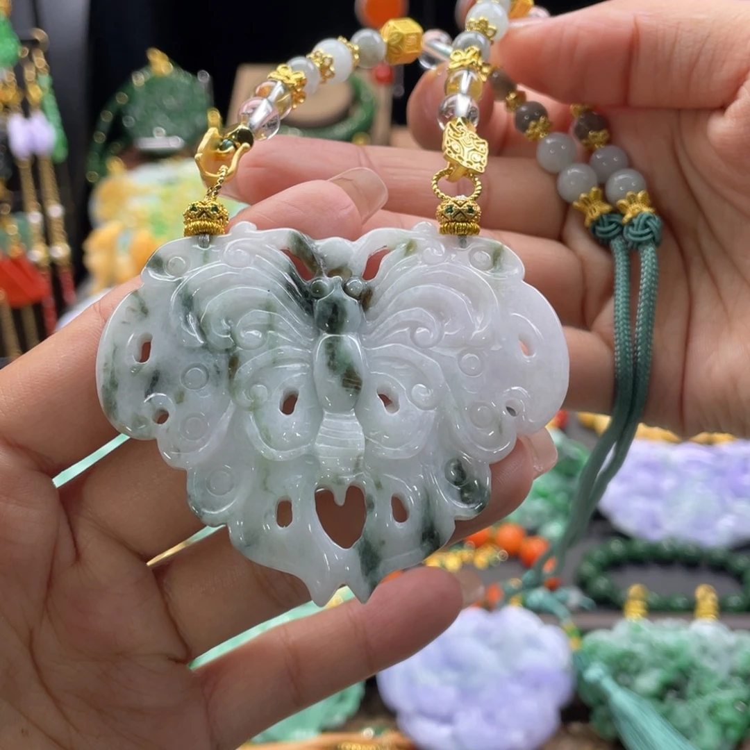 翡翠颈饰未镶嵌代编织