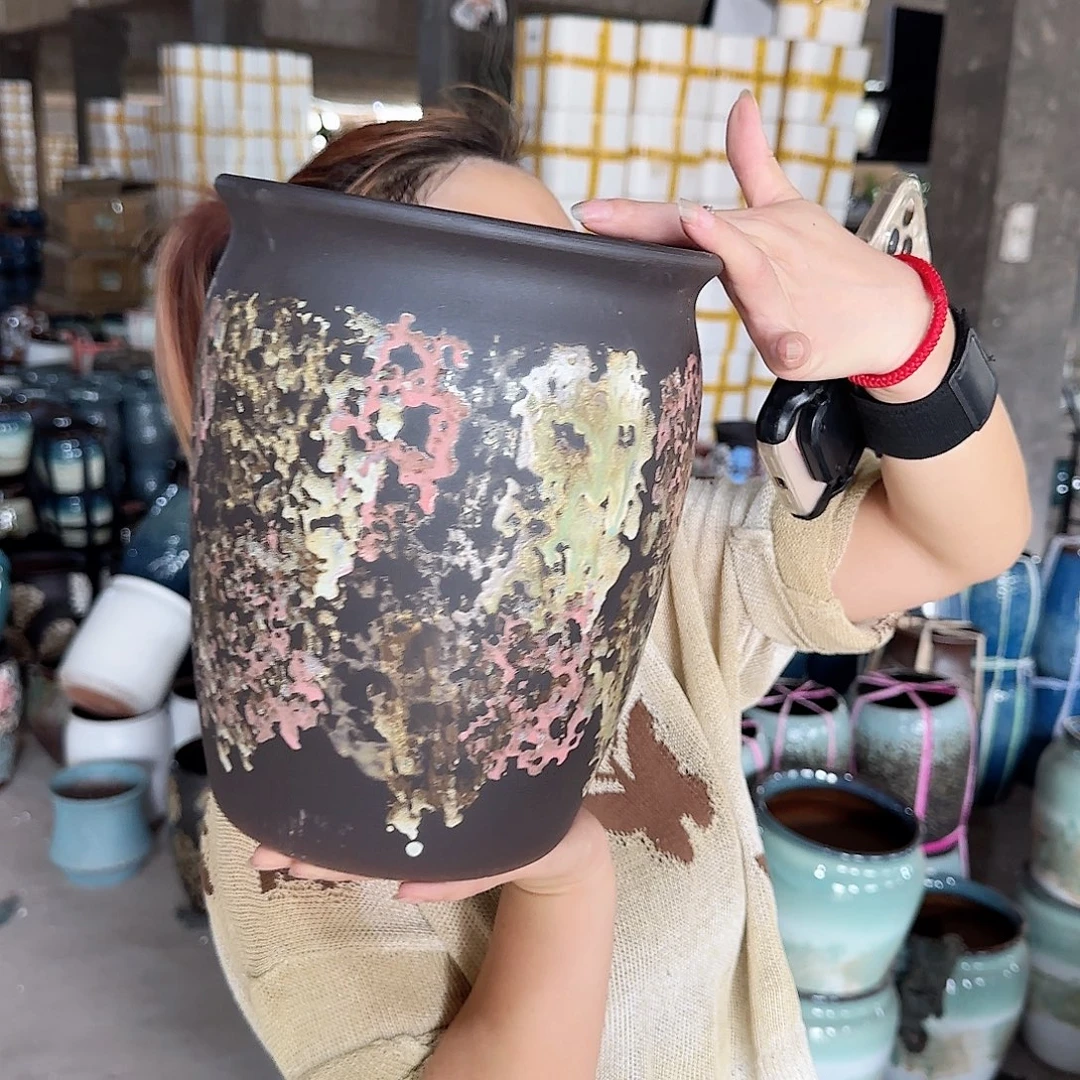 紫砂花盆王嫂花盆0924-207高25口20