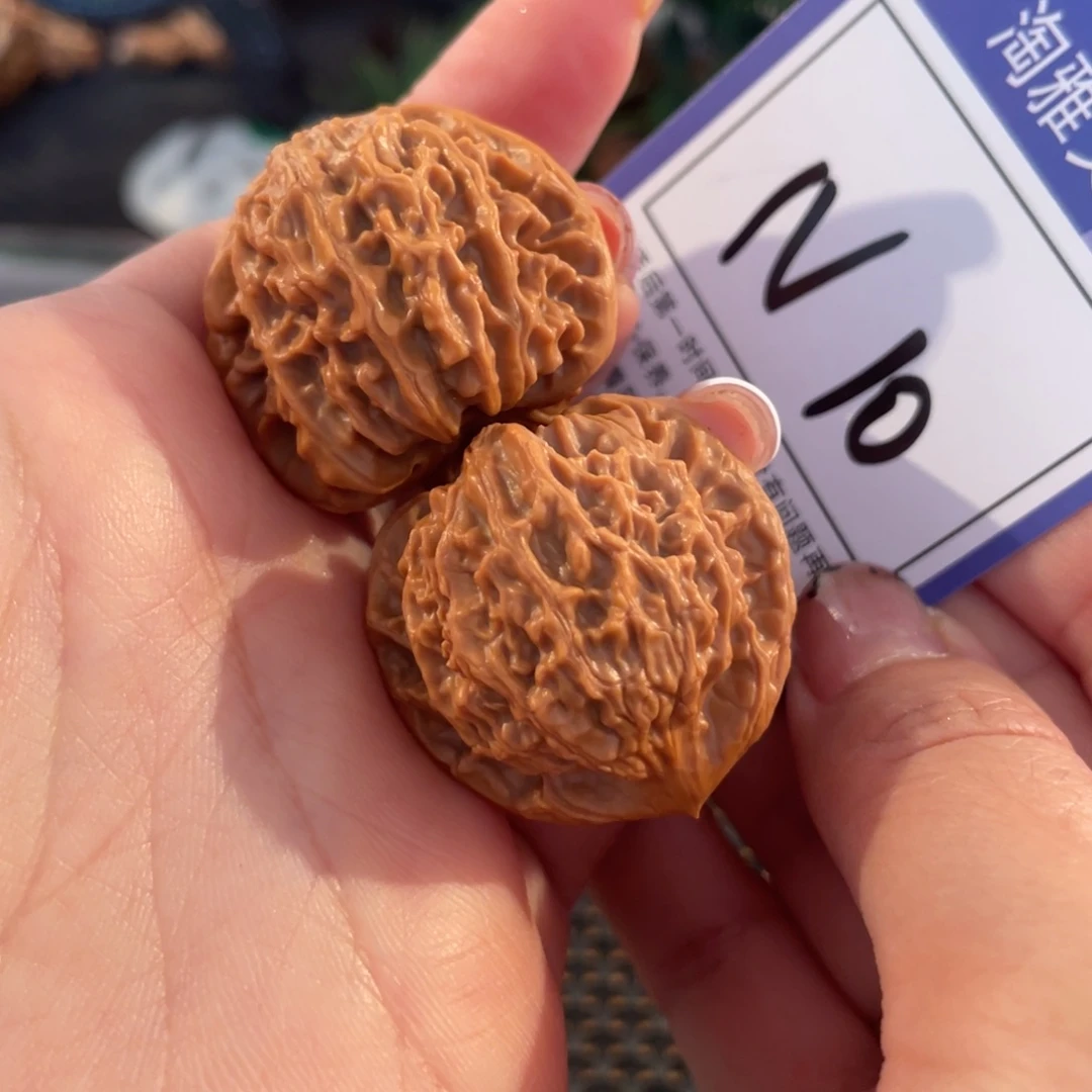 文玩核桃把件N10号3.3花莲